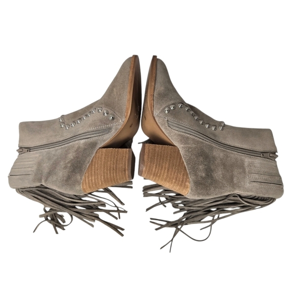 Free People Jeffrey Campbell Meadow Fields Suede Fringe Studs Ankle Bootie - Picture 7 of 16